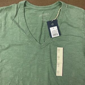 Goodfellow & Co Standard V Neck T Shirt Aqua M